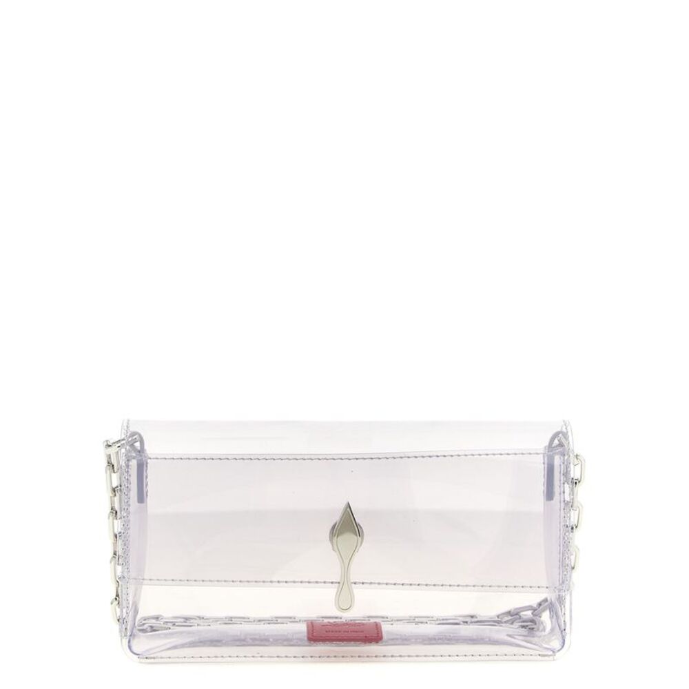 Christian Louboutin Silver Pvc Clutch Women's Bag